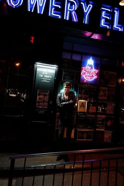 Adam Masterson at Bowery Electric after a show. 